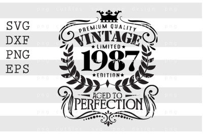 Premium Quality Vintage Limited 1987 SVG