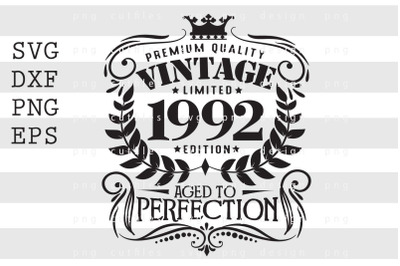 Premium Quality Vintage Limited 1992 SVG