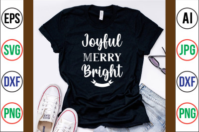 Joyful Merry Bright svg cut file