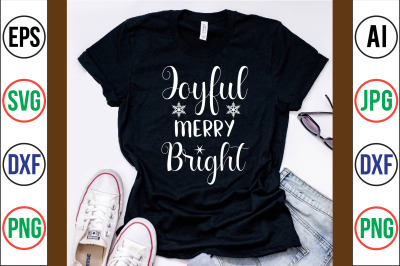 Joyful Merry Bright svg cut file