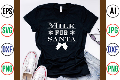 Milk for Santa svg cut file