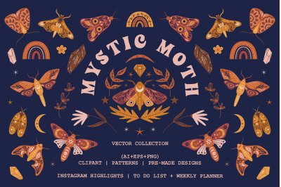 Mystic Moth | Vector collection