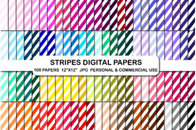 Stripes Background Pattern Digital Papers, Striped Background Paper Pa