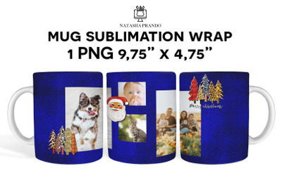 Santa Mug Wrap, Photo Mug Sublimation
