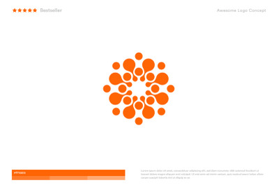 Abstract Sun or Flower Logo Template