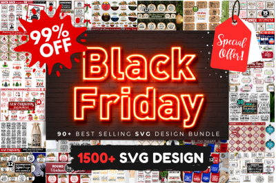 1500+ Black Friday Biggest Sale SVG Design Bundle