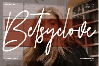 Betsyclove Signature Script Font