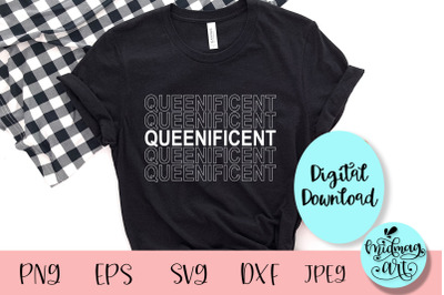 Queenificent mirror svg, black month history svg