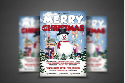 Merry Christmas Flyer Template 3