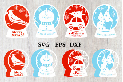 Christmas Snow Globe SVG. Christmas Cut File. Christmas Sign