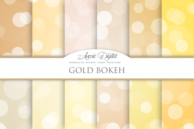 Gold Bokeh Digital Paper
