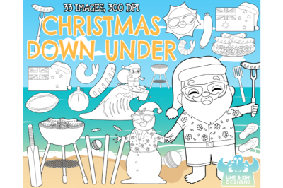 Christmas Down Under Digital Stamps - Lime and Kiwi Designs