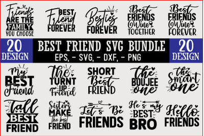 Best Friend SVG T shirt Design Bundle