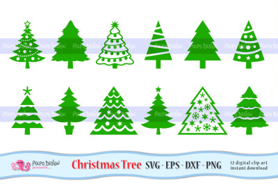 Christmas Tree SVG, Eps, Dxf and Png.