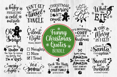Funny Christmas Quotes SVG Bundle