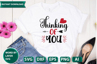 Thinking Of You  svg cut file