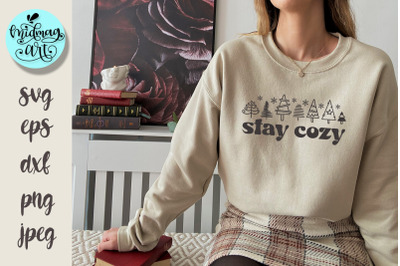 Stay cozy svg, winter svg