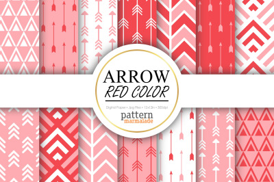 Arrow Red Color Digital Paper - S0506