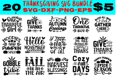 Thanksgiving svg bundle