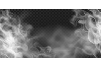 Realistic transparent wavy hot steam or smoke effect. Evaporation&2C; fog