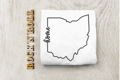 Ohio Home State Outline | Embroidery
