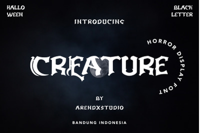 Creature - Horror Display Font
