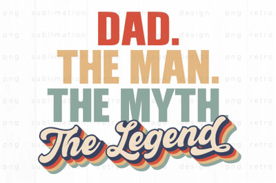 Retro Dad the legend PNG Design