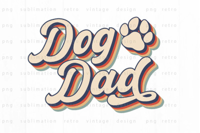 Retro Dog Dad PNG Design