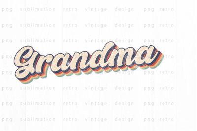 Retro Grandma PNG Design