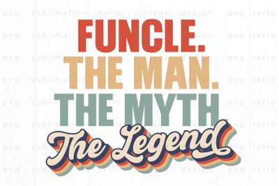 Retro Funcle the legend PNG Design