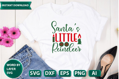 SANTA&#039;S LITTLE REINDEER Svg cut file