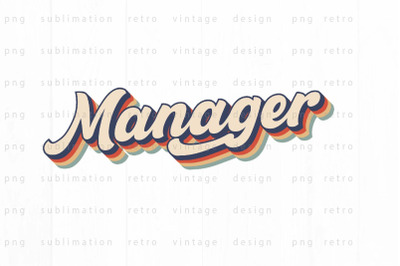 Retro Manager PNG Design