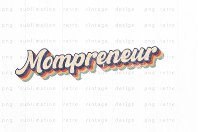 Retro Mompreneur PNG Design