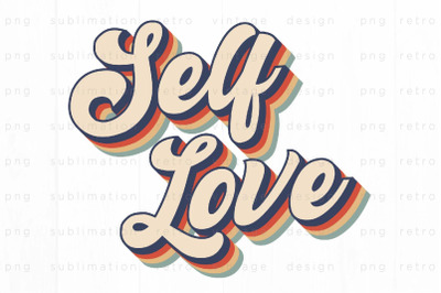 Retro self love PNG Design