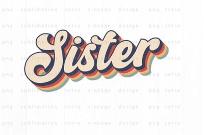 Retro Sister PNG Design