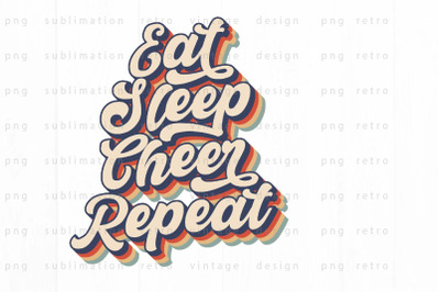 Eat Sleep Cheer Repeat PNG Design