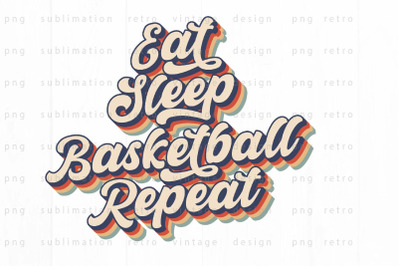 Eat Sleep Basketball Repeat PNG Design