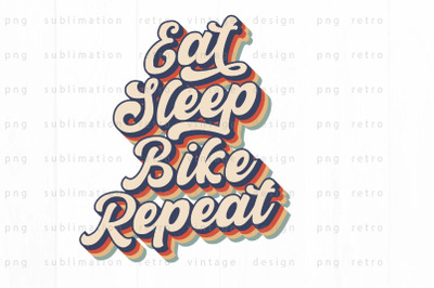 Eat Sleep Bike Repeat PNG Design