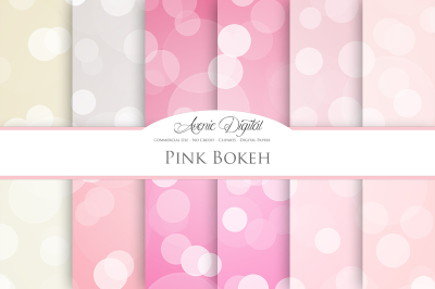Pink Bokeh Digital Paper