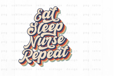 Eat Sleep Nurse Repeat PNG Design