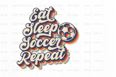 Eat Sleep Soccer Repeat PNG Design