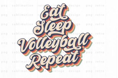 Eat Sleep Volleyball Repeat PNG Design