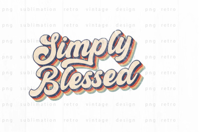 Simply Blessed PNG Design