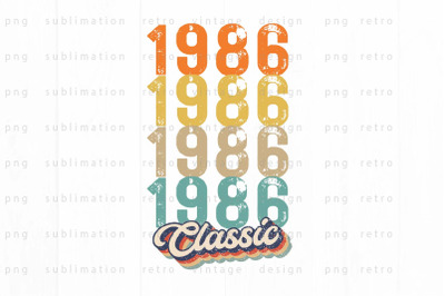 1986 Classic PNG Design