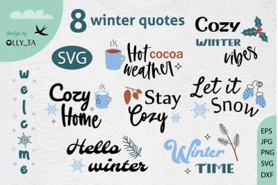 Winter quotes design SVG Bundle| Cricut Craft Design