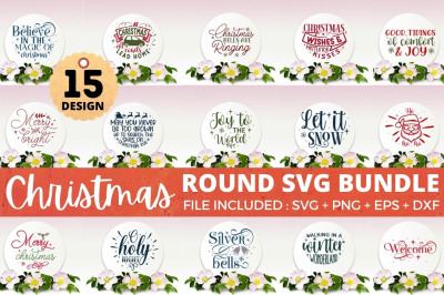 Christmas Round SVG Bundle