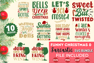 Funny And Sarcastic Christmas SVG Bundle