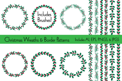 Christmas Wreaths &amp; Border Patterns