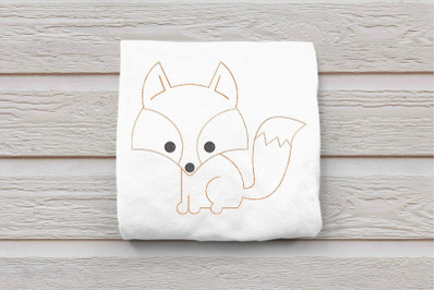 Baby Fox Linework | Embroidery