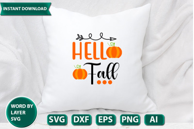 hello fall svg cut file